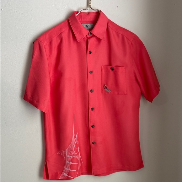 hook y tackle Other - Men's Coral Short Sleeve Button Down Shirt